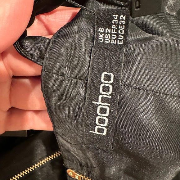 Boohoo Satin Boned Corset Top Black Size 2 - Picture 7 of 8